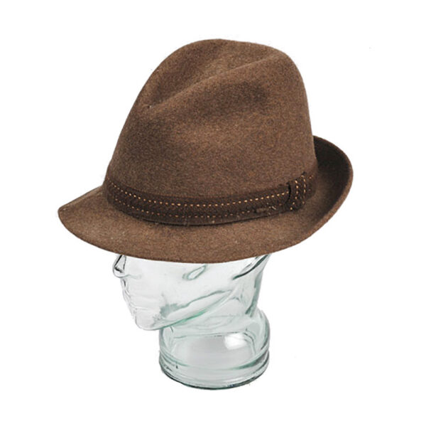 Bruine vintage alpenhoed vilt maat 56