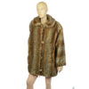 Vintage fake fur jas met panterprint maat S / M