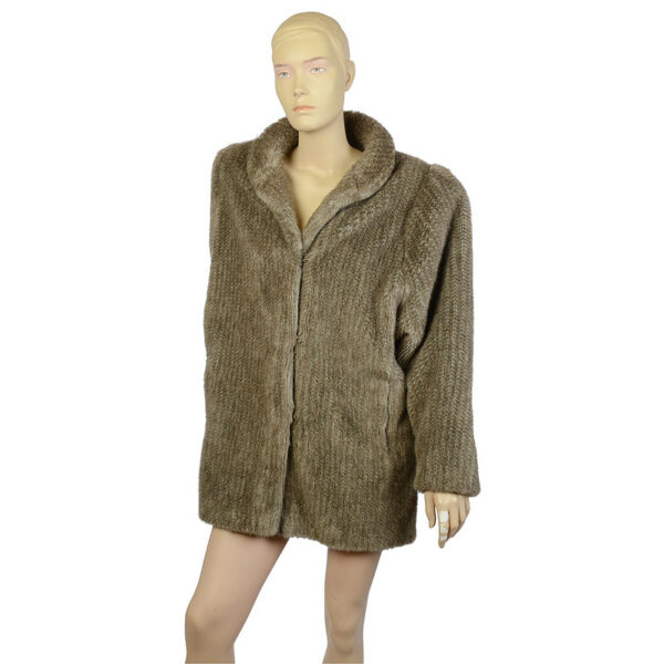 Chique jaren 80 vintage fake fur jas maat M 40