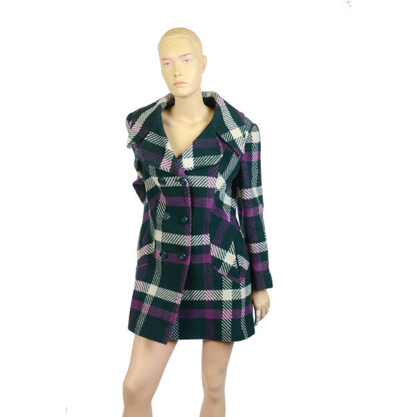 Sixties geruite vintage jas M