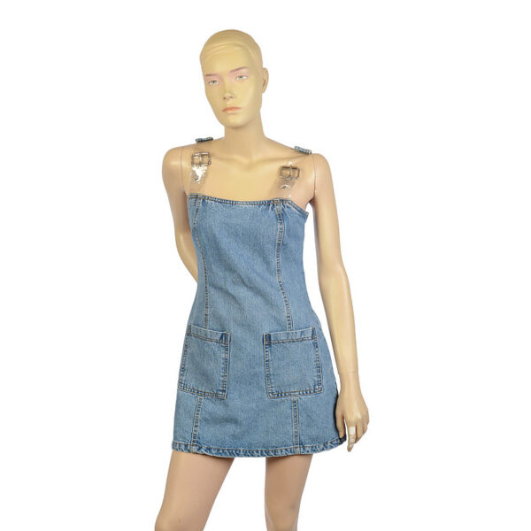 Vintage denim mini dress maat XS 34