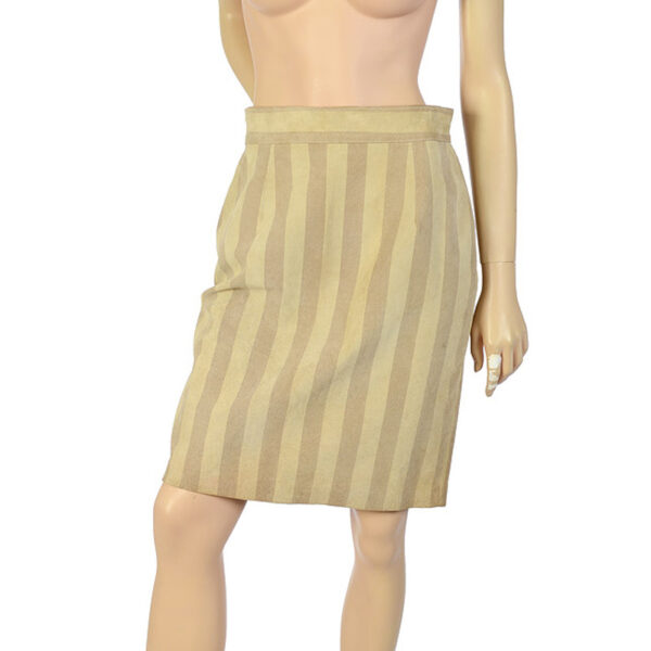 Suede vintage high waist kokerrok maat 36 / S