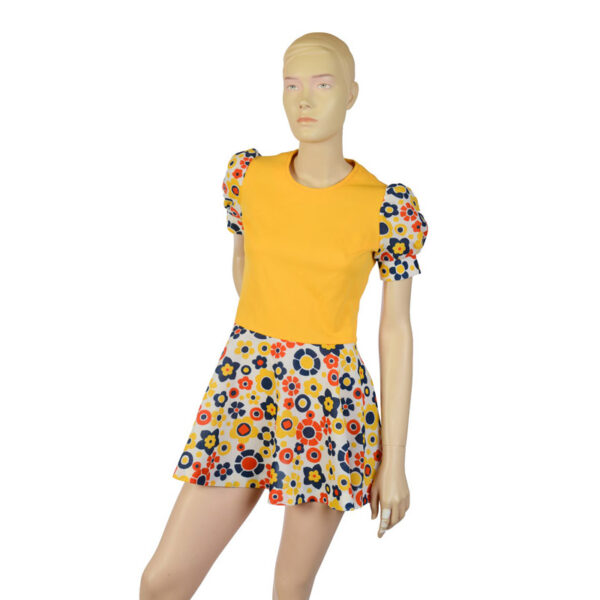 70s vintage floral tuniek maat XS 34