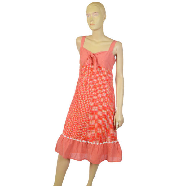 Rood wit vintage jurkje maat M 40
