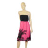 Tropical strapless vintage jurk maat S