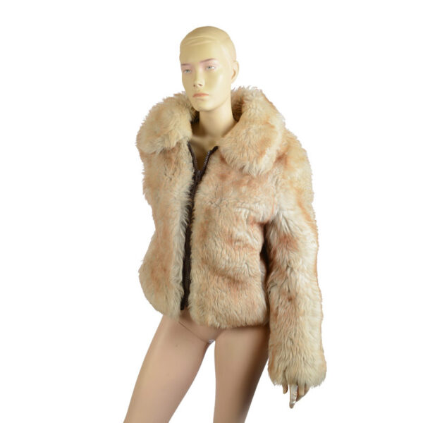 Furry vintage bontjas maat L