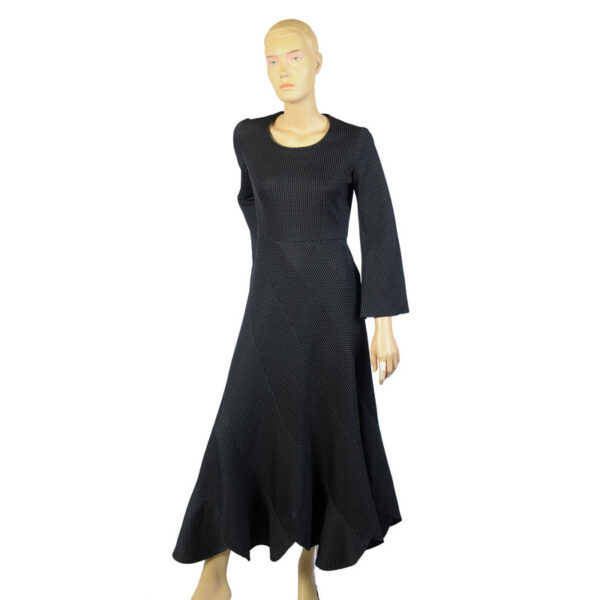 Vintage jaren 70 maxi dress jurk met stipjes maat XS / 34