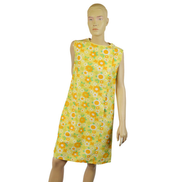Sixties floral hippie jurkje maat M