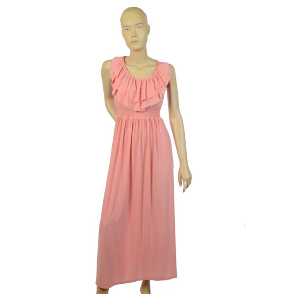 Vintage maxi dress met volants maat S