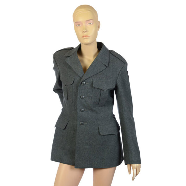 Grijs vintage uniform jasje damesmaat M