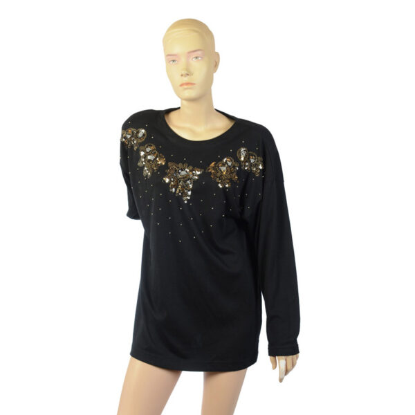 Jaren '80 t-shirt met pailletten maat M / L
