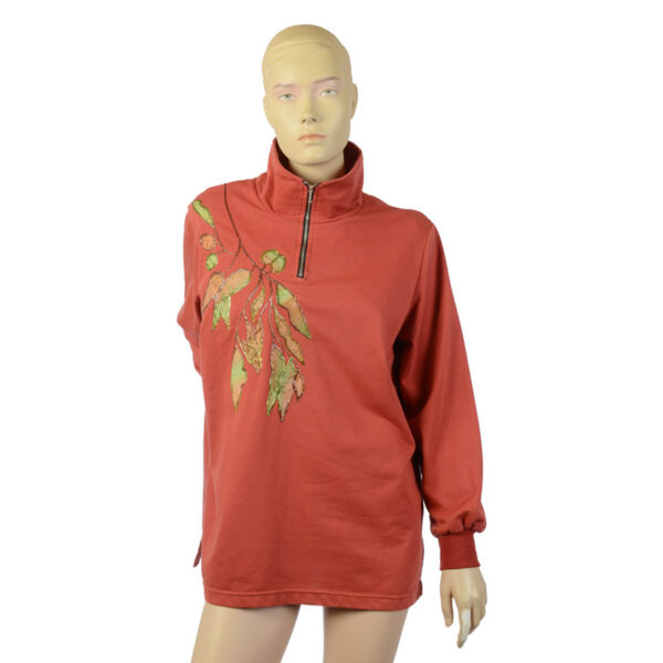 Half zip vintage jaren 80 sweater maat L