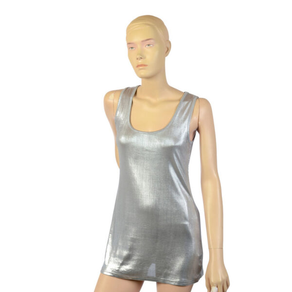 Silver retro tank top maat L