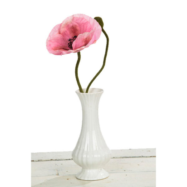 Sierlijk wit vintage vaasje Delfts wit