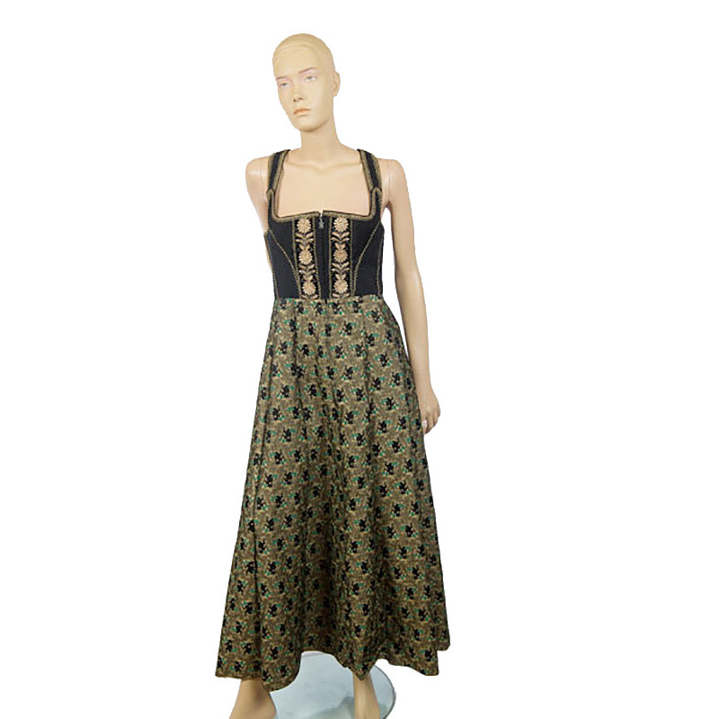 Absoluut daar ben ik het mee eens long Beierse vintage dirndl jurk maat 40 – Vintage Fox