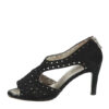 Zwarte vintage peeptoe pumps Voltan maat 37