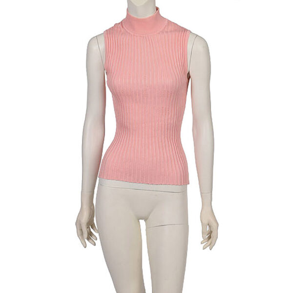 Lichtroze vintage top met turtleneck S