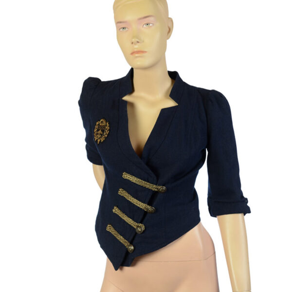 Vintage military top maat XS