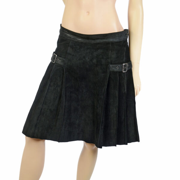 Zwarte suede vintage rok Milestone maat 40 M