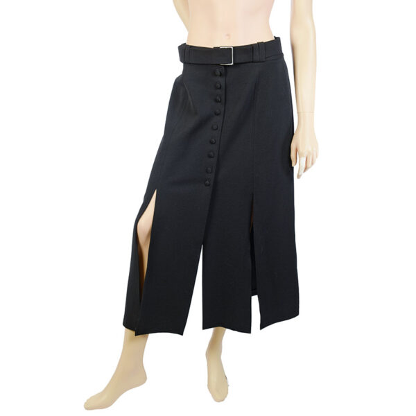 Zwarte vintage maxi rok maat M (42)