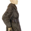Grijze fake fur jaren 70 jas met leer maat S - M - Afbeelding 3