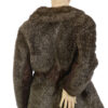 Grijze fake fur jaren 70 jas met leer maat S - M - Afbeelding 4