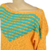 Gele gebreide vintage jaren 80 trui maat M - Afbeelding 3