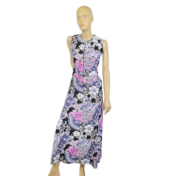 Jaren 70 vintage floral hippie maxi dress maat XS / S 34 - 36