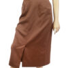 Bruine vintage kokerrok / taillerok maat 34 XS - Afbeelding 2