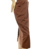 Bruine vintage kokerrok / taillerok maat 34 XS - Afbeelding 4