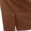 Bruine vintage kokerrok / taillerok maat 34 XS - Afbeelding 6