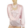 Satijnen 80s vintage blouse met kant M / L - Afbeelding 5