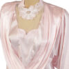 Satijnen 80s vintage blouse met kant M / L - Afbeelding 2