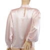 Satijnen 80s vintage blouse met kant M / L - Afbeelding 4