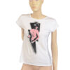 Retro t-shirt met rugdecollete maat S - Afbeelding 2