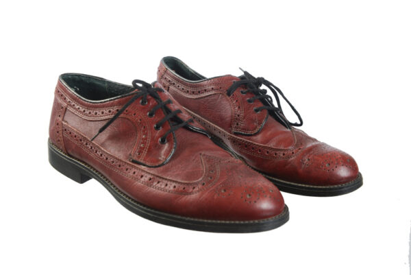 Leren vintage herenschoenen maat 43 - Afbeelding 3
