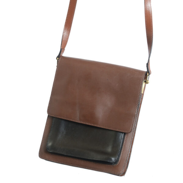 Leren jaren 70 vintage schoudertasje