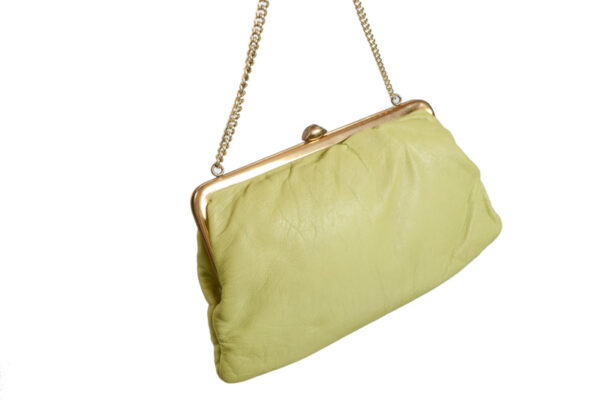 Leren vintage jaren '60 clutch tasje - Afbeelding 2