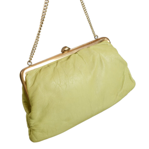 Leren vintage jaren '60 clutch tasje