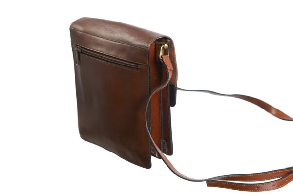 Leren jaren 70 vintage schoudertasje - Afbeelding 4