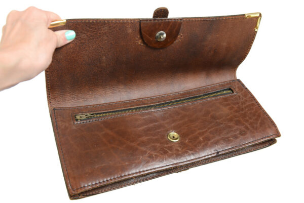 Stevige jaren 70 vintage clutch - Afbeelding 3