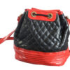 Lak schoudertasje Chanel-look rood zwart - Afbeelding 2