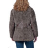 Grijze fake fur jaren 70 jas met leer maat S - M - Afbeelding 9