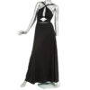 Zwarte vintage maxi dress maat XS 34 / 36