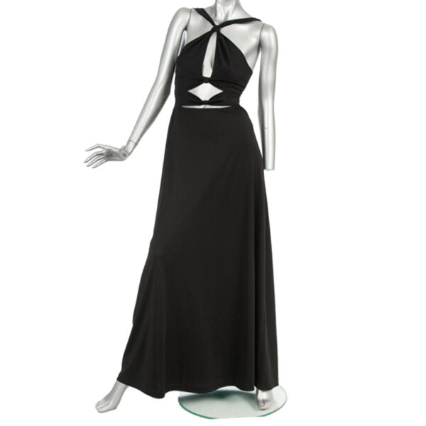 Zwarte vintage maxi dress maat XS 34 / 36