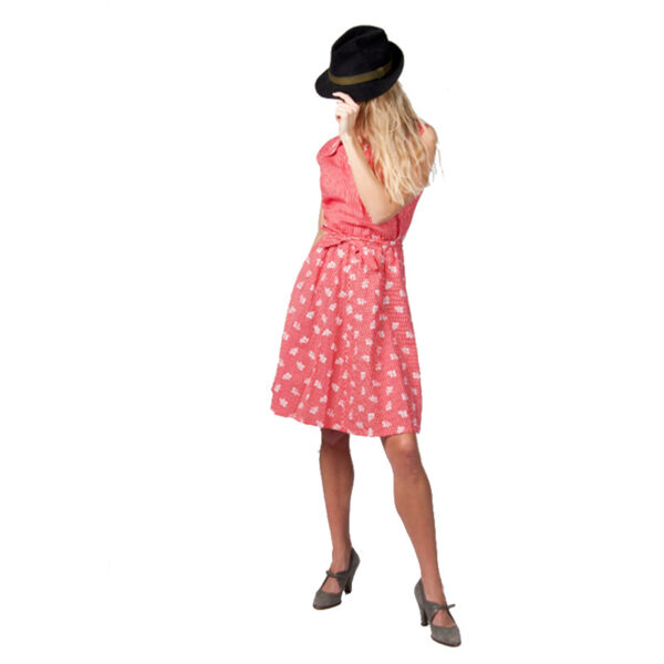 Rood jaren 70 vintage jurkje maat M / L - Afbeelding 5