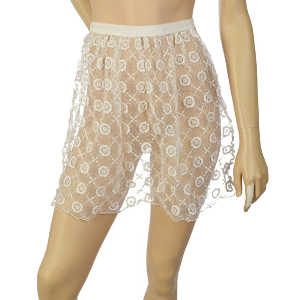 Wit vintage floral schortje