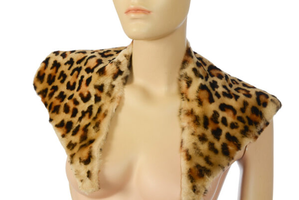 Panterprint vintage stola van vacht - Afbeelding 3
