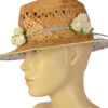 Vintage strohoed met bloemen maat 55 / 56 - Afbeelding 2