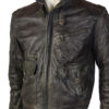 Zwart vintage leren jack Arma maat 48 - Afbeelding 2